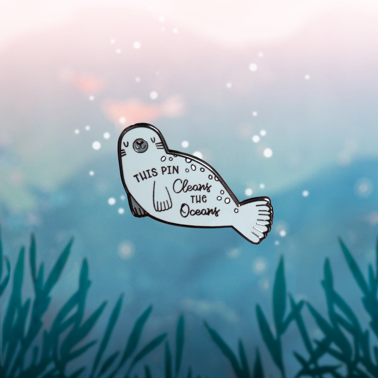THIS PIN CLEANS THE OCEANS - ENAMEL SEAL PIN