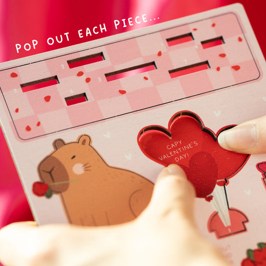 CAPY VALENTINE'S DAY POP OUT CARD - PERSONALISABLE