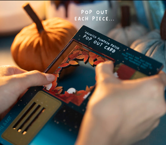 HAUNTED PUMPKIN PATCH POP OUT CARD - PERSONALISABLE