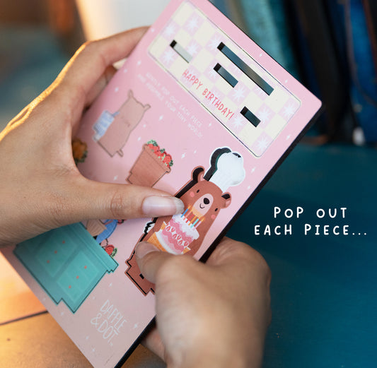 BAKERY BEAR HAPPY BIRTHDAY CARD - PERSONALISABLE