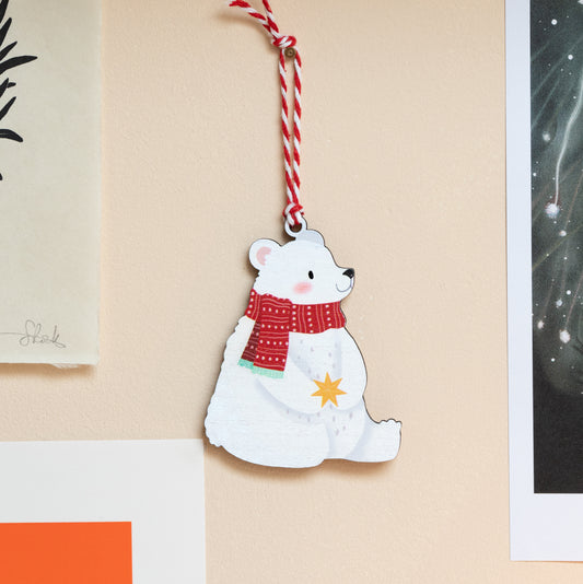 LITTLE POLAR BEAR CHRISTMAS DECORATION