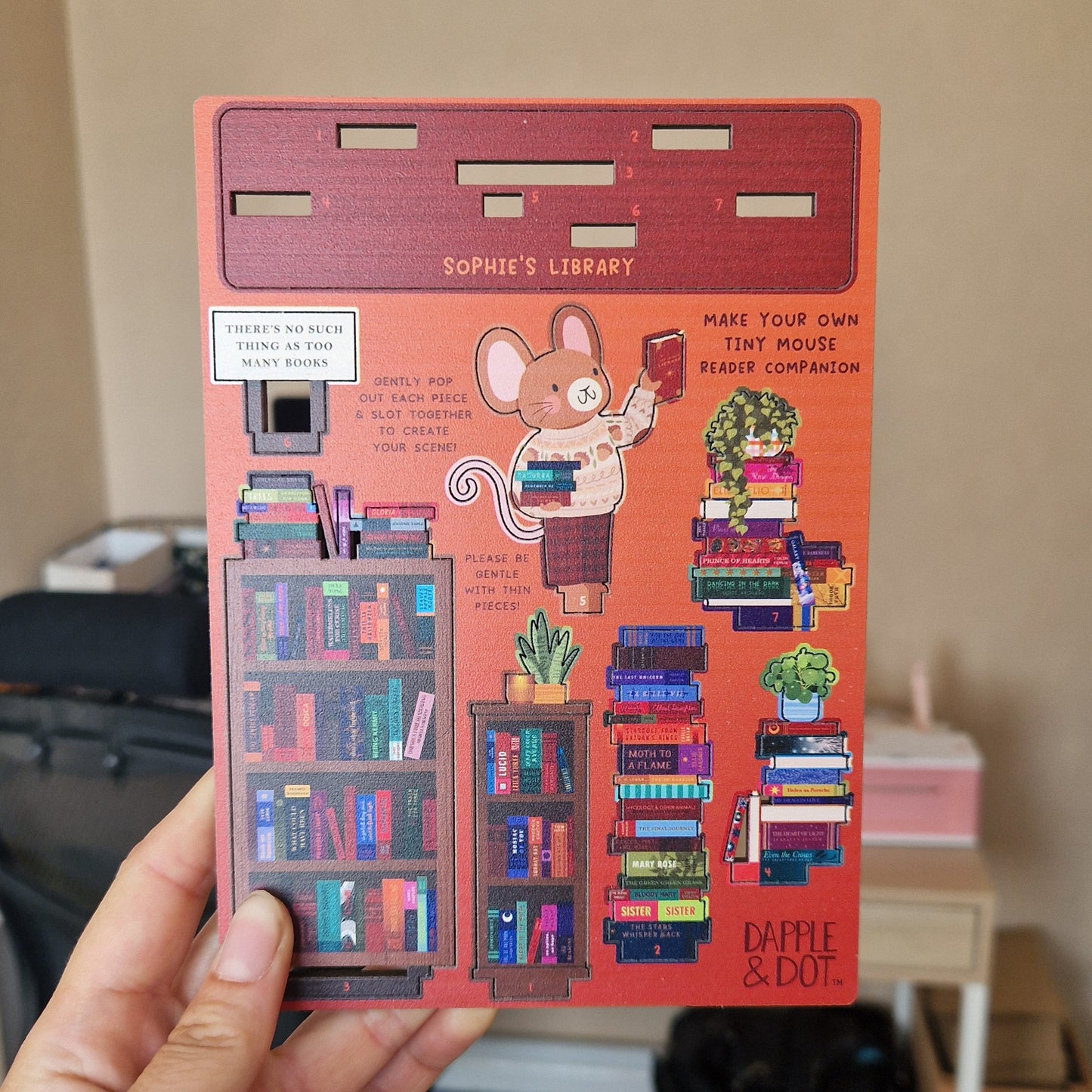 'SOPHIE'S LIBRARY' THERE'S NO SUCH THING AS TOO MANY BOOKS POP OUT CARD - SECONDS