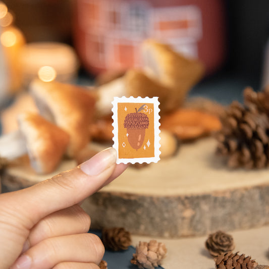 MUSHROOM GNOME AUTUMN STAMP A6 STICKER SHEET