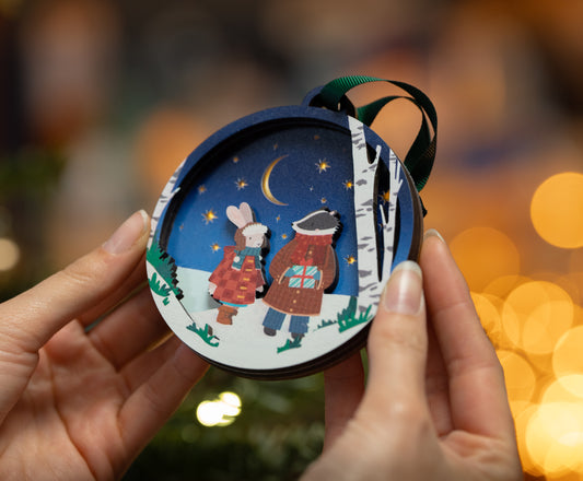 WINTER WALK HOME MULTI-LAYERED CHRISTMAS DECORATION