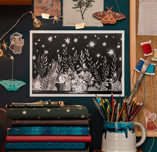 FALLEN STAR A4 OR A5 ART PRINT