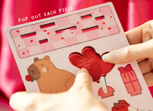 CAPY VALENTINE'S DAY POP OUT CARD - PERSONALISABLE