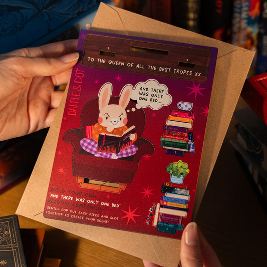 ONLY ONE BED / SLOW BURN READER POP OUT CARD - PERSONALISABLE