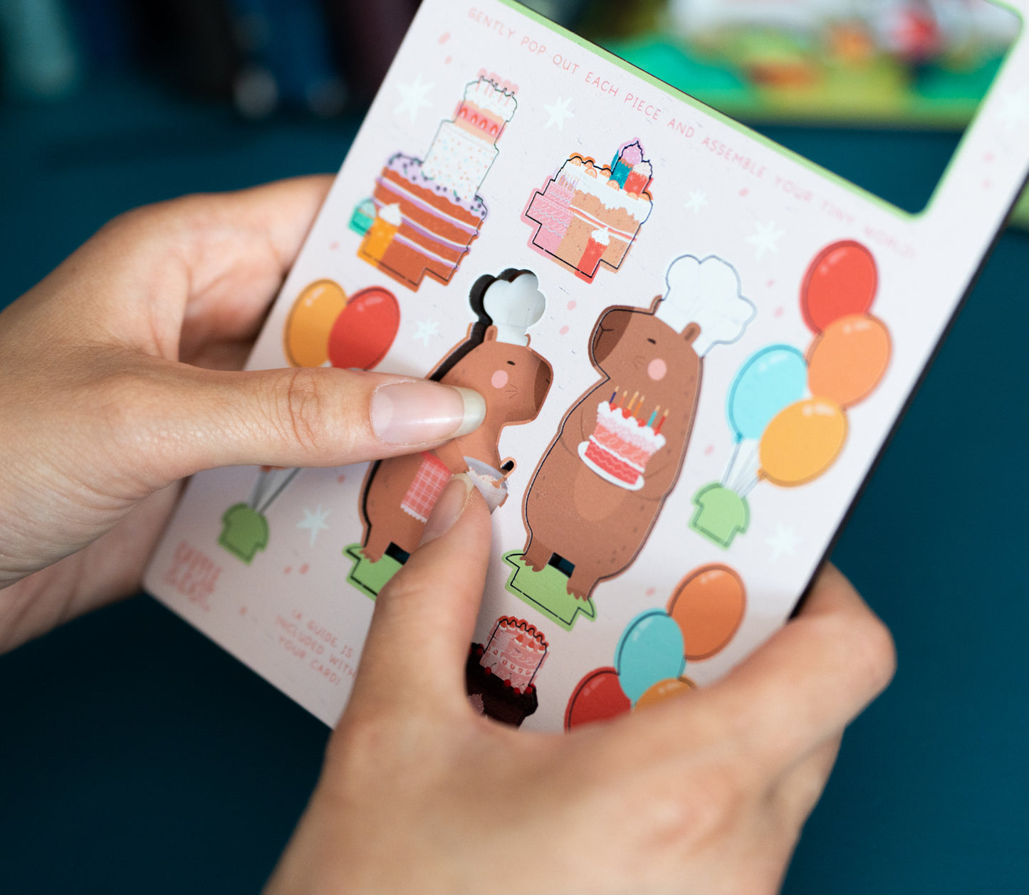 HAPPY BIRTHDAY CAPYBARA BAKERY POP OUT CARD - PERSONALISABLE