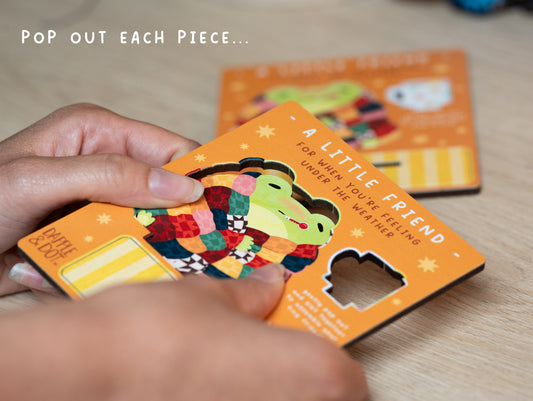 PERSONALISED GET WELL SOON FROG MINI POP OUT CARD