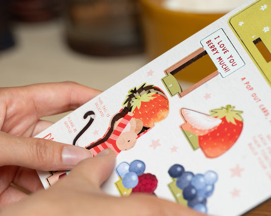 I LOVE YOU BERRY MUCH POP OUT CARD - PERSONALISABLE