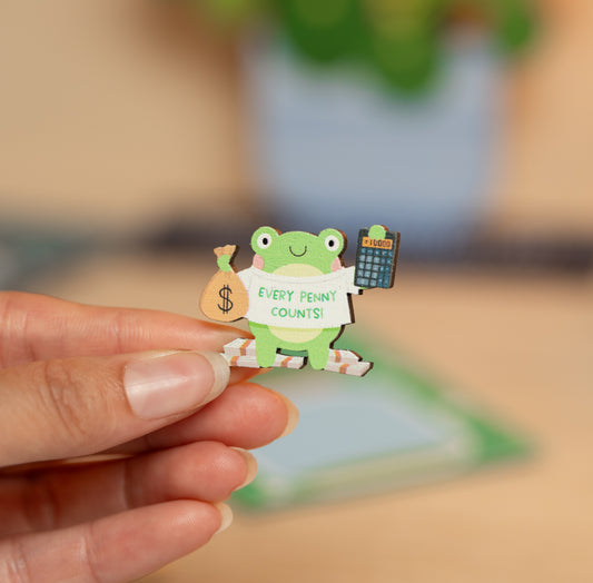 FISCALLY RESPONSIBLE FROG PIN/MAGNET