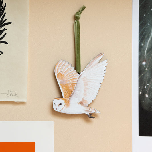 BARN OWL CHRISTMAS DECORATION