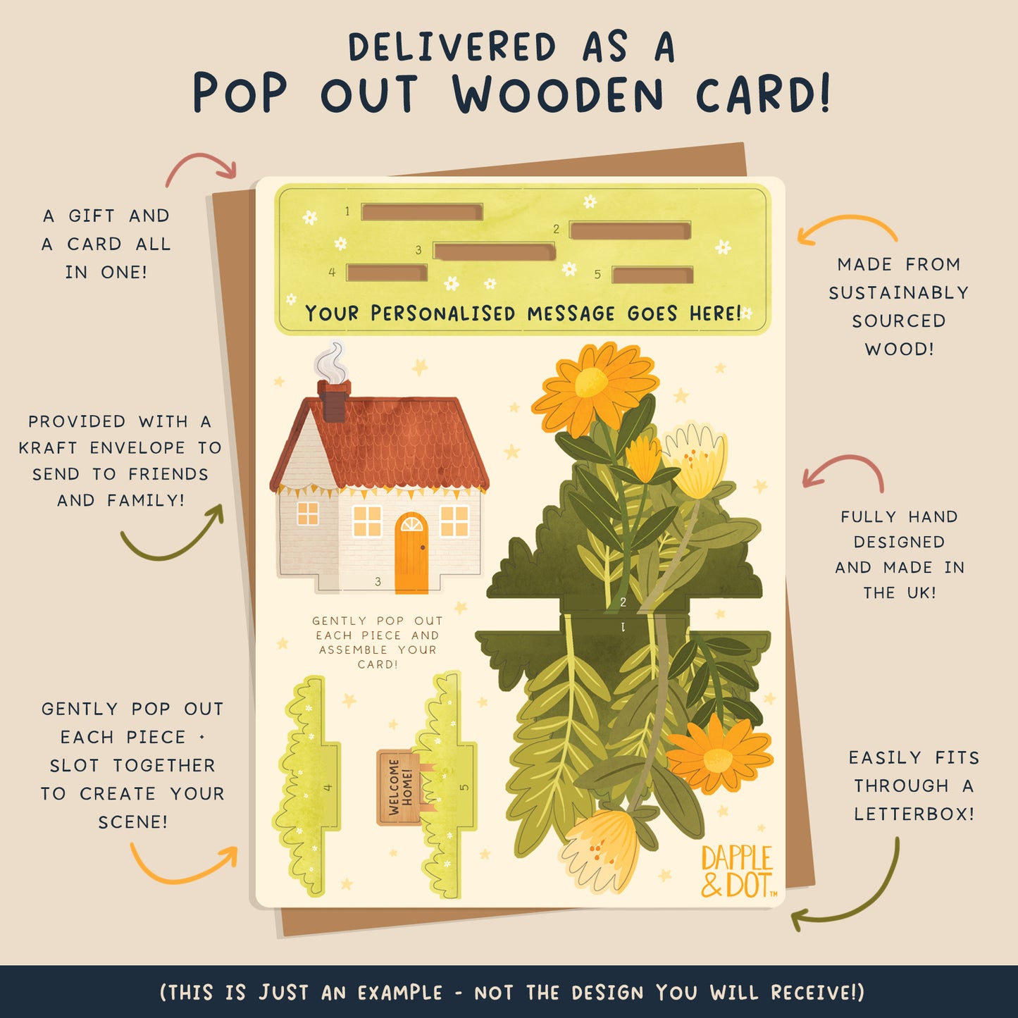 HIKING BUDDIES COSY HOBBIES POP OUT CARD - PERSONALISABLE