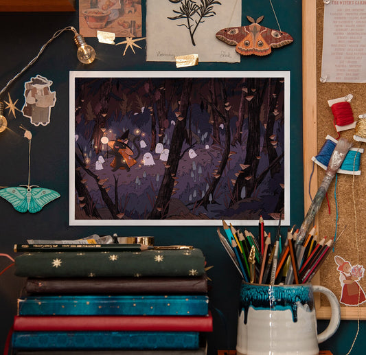HAUNTED FOREST ART PRINT