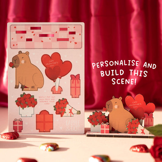 CAPY VALENTINE'S DAY POP OUT CARD - PERSONALISABLE