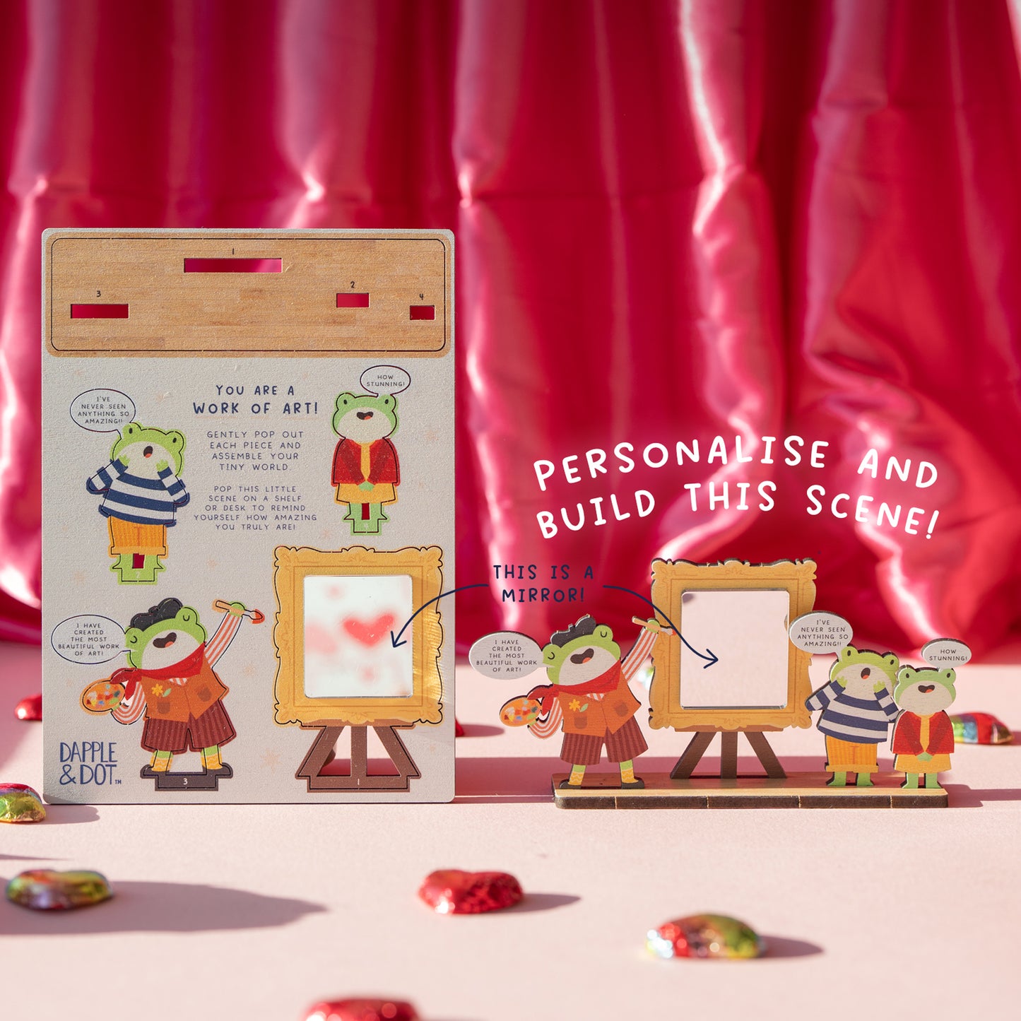 YOU ARE A WORK OF ART FROG POP OUT CARD - PERSONALISABLE