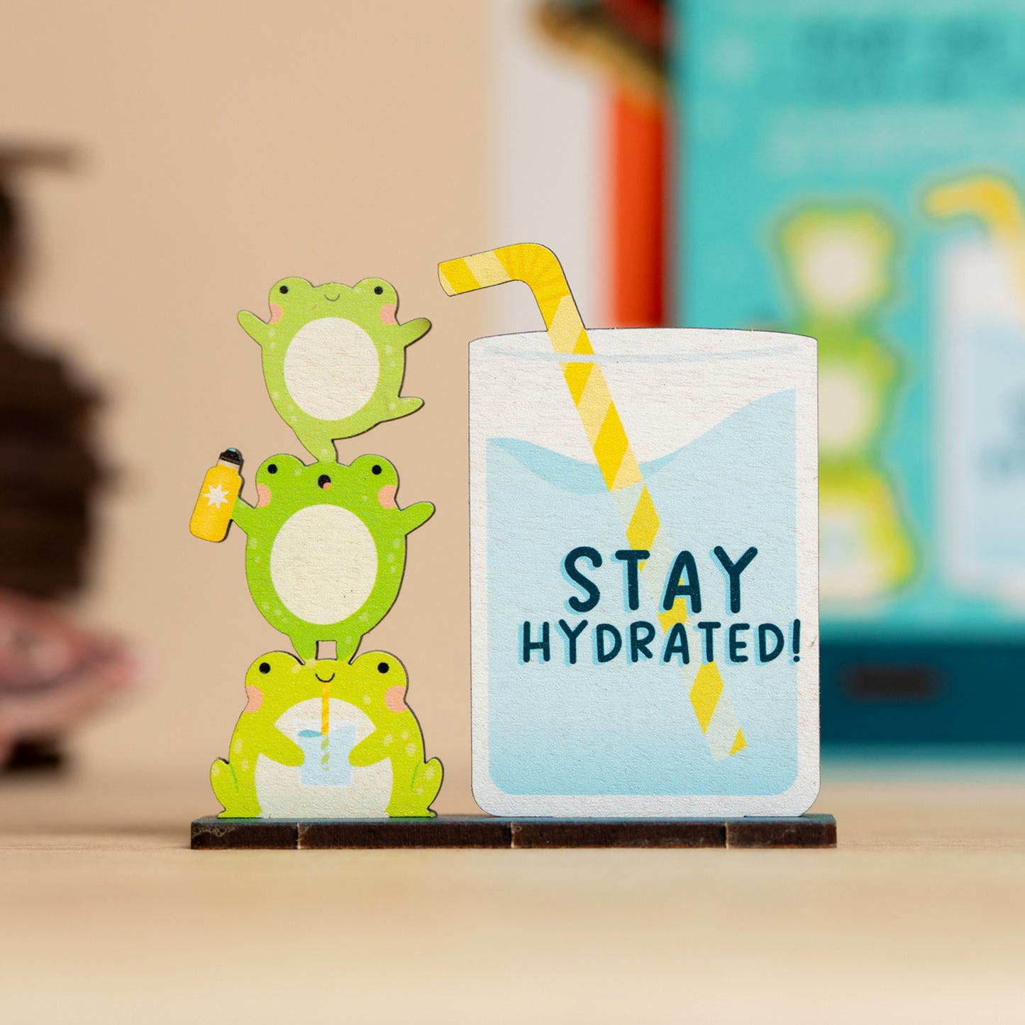 STAY HYDRATED FROGS DESK COMPANION