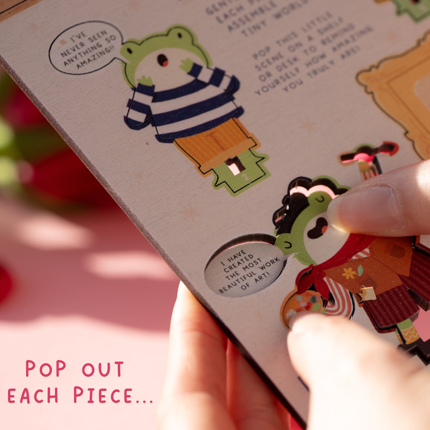 YOU ARE A WORK OF ART FROG POP OUT CARD - PERSONALISABLE