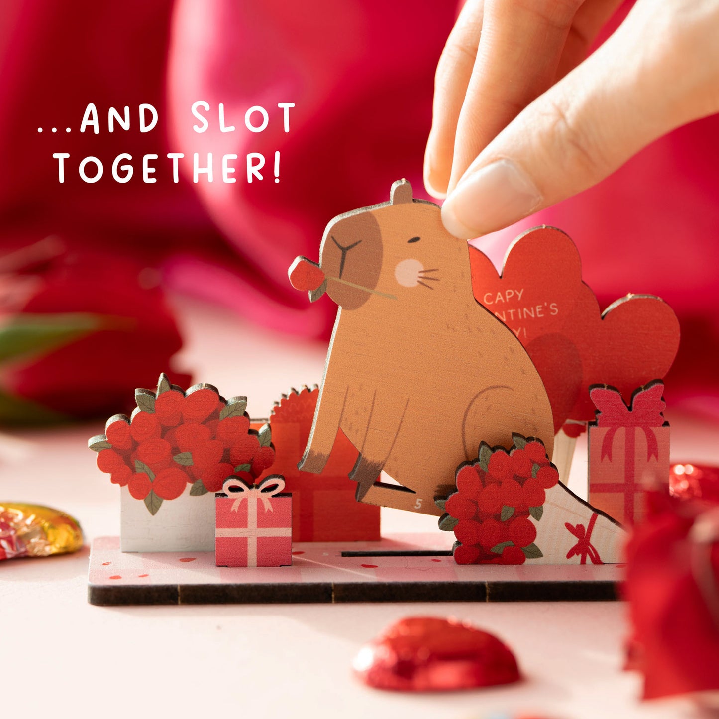 CAPY VALENTINE'S DAY POP OUT CARD - PERSONALISABLE