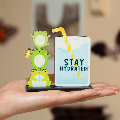 STAY HYDRATED FROGS DESK COMPANION
