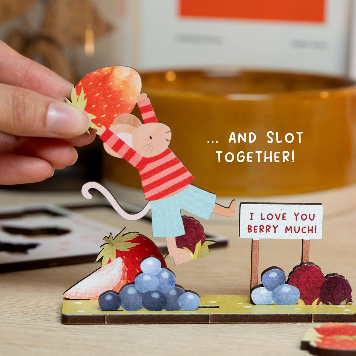 I LOVE YOU BERRY MUCH POP OUT CARD - PERSONALISABLE