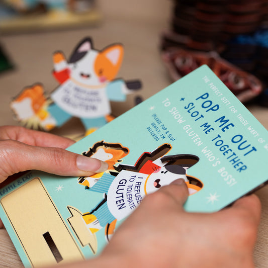 I REFUSE TO TOLERATE GLUTEN POP OUT CARD