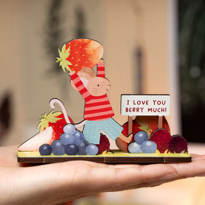 I LOVE YOU BERRY MUCH POP OUT CARD - PERSONALISABLE