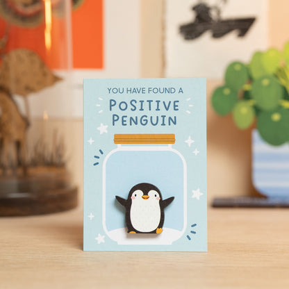 POSITIVE PENGUIN PIN/MAGNET