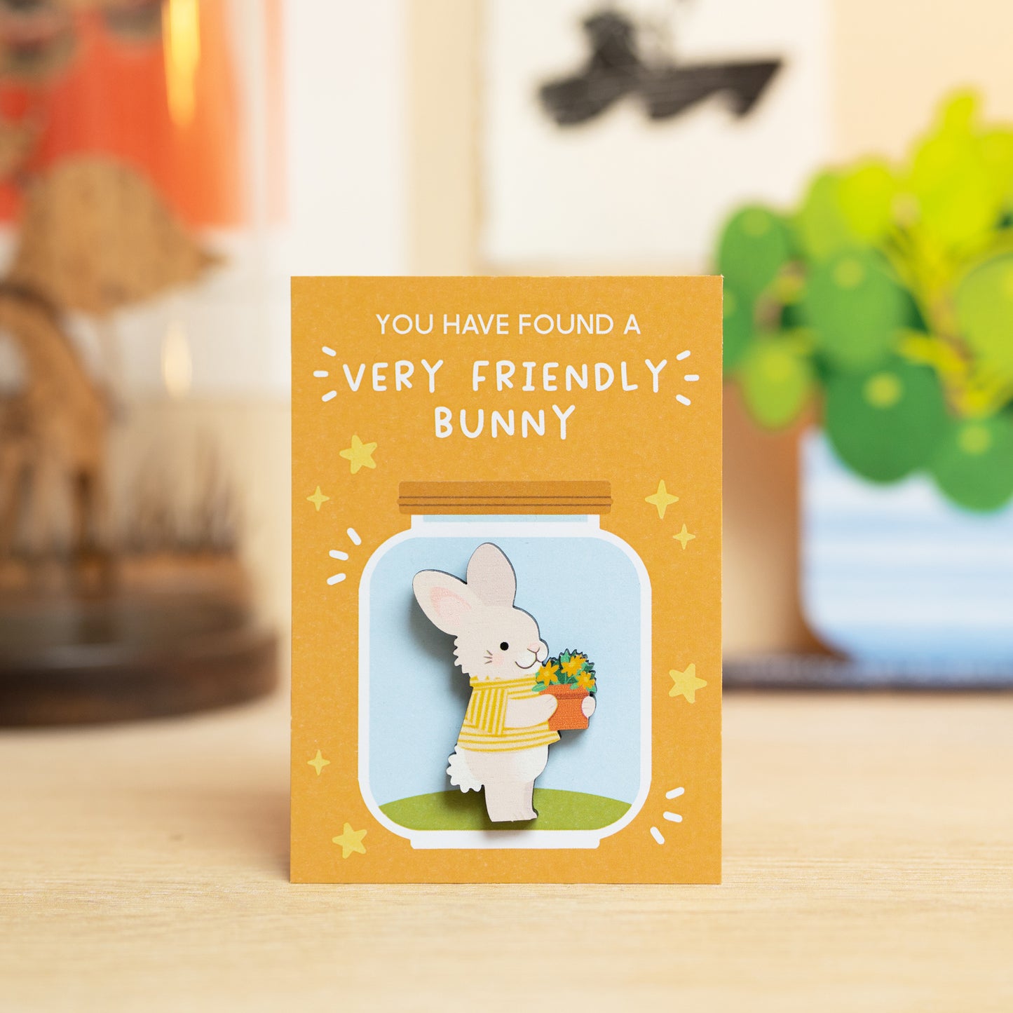 VERY FRIENDLY LITTLE BUNNY PIN/MAGNET