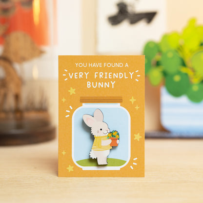 VERY FRIENDLY LITTLE BUNNY PIN/MAGNET