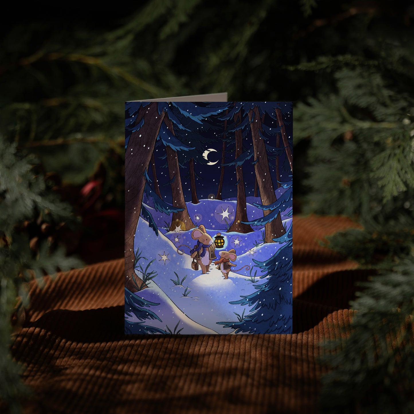 A MIDWINTER WALK HOME CHRISTMAS CARD