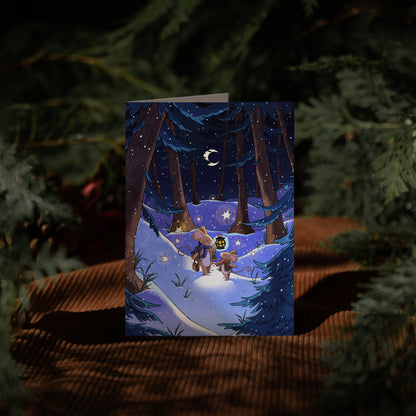 A MIDWINTER WALK HOME CHRISTMAS CARD
