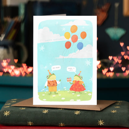 DAMN IT JEFF FROG BIRTHDAY CARD