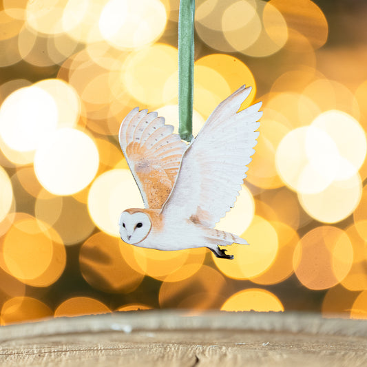 BARN OWL CHRISTMAS DECORATION