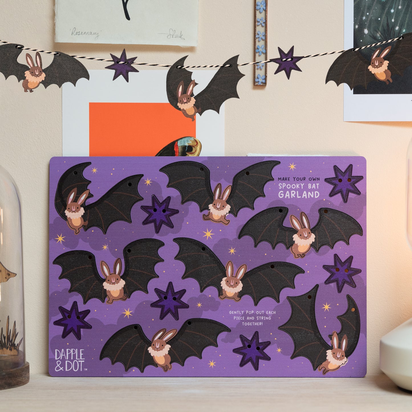 MAKE YOUR OWN BATS & STARS HALLOWEEN GARLAND