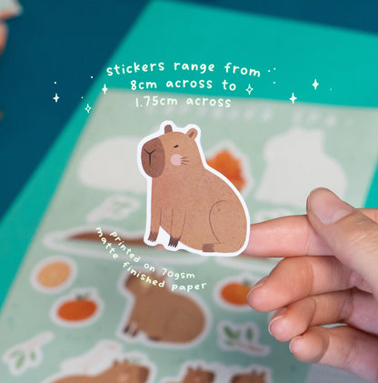 CAPYBARA SPA A5 STICKER SHEET