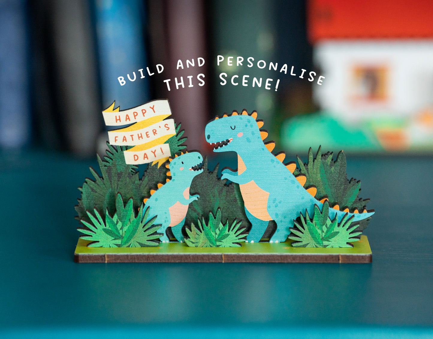 DINOSAUR FATHER'S DAY POP OUT CARD - PERSONALISABLE