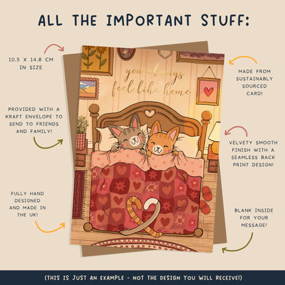 YOU ALWAYS FEEL LIKE HOME CAT CARD