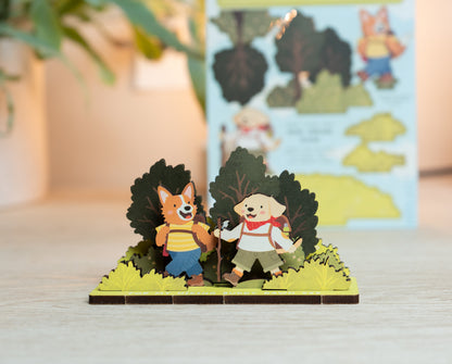 HIKING BUDDIES COSY HOBBIES POP OUT CARD - PERSONALISABLE
