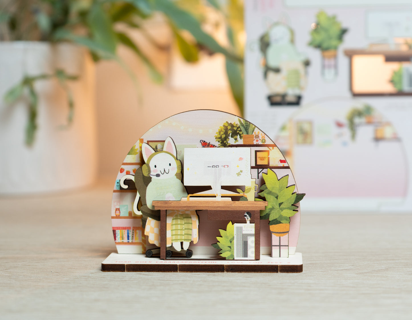 GAMING DESK COSY HOBBIES POP OUT CARD - PERSONALISABLE