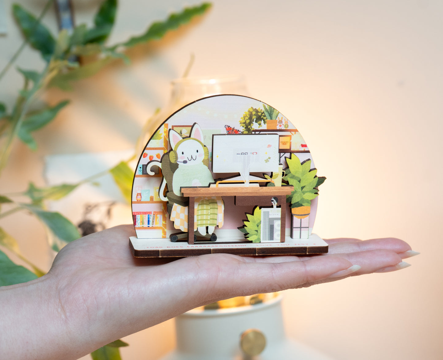 GAMING DESK COSY HOBBIES POP OUT CARD - PERSONALISABLE