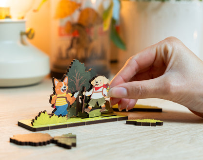 HIKING BUDDIES COSY HOBBIES POP OUT CARD - PERSONALISABLE