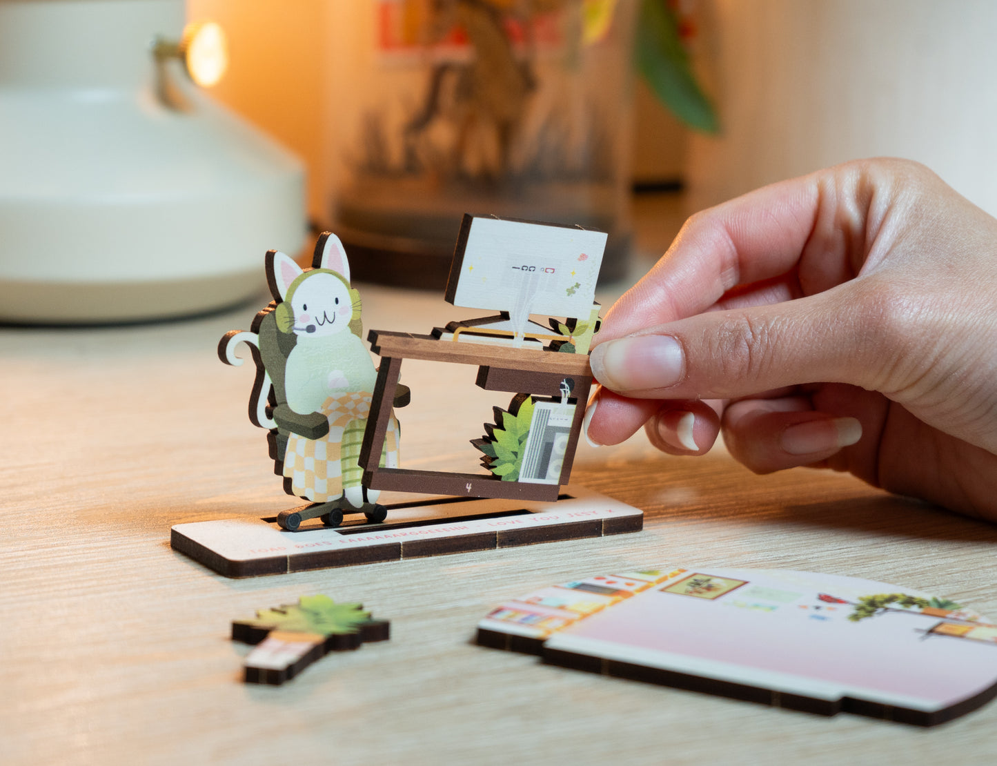 GAMING DESK COSY HOBBIES POP OUT CARD - PERSONALISABLE