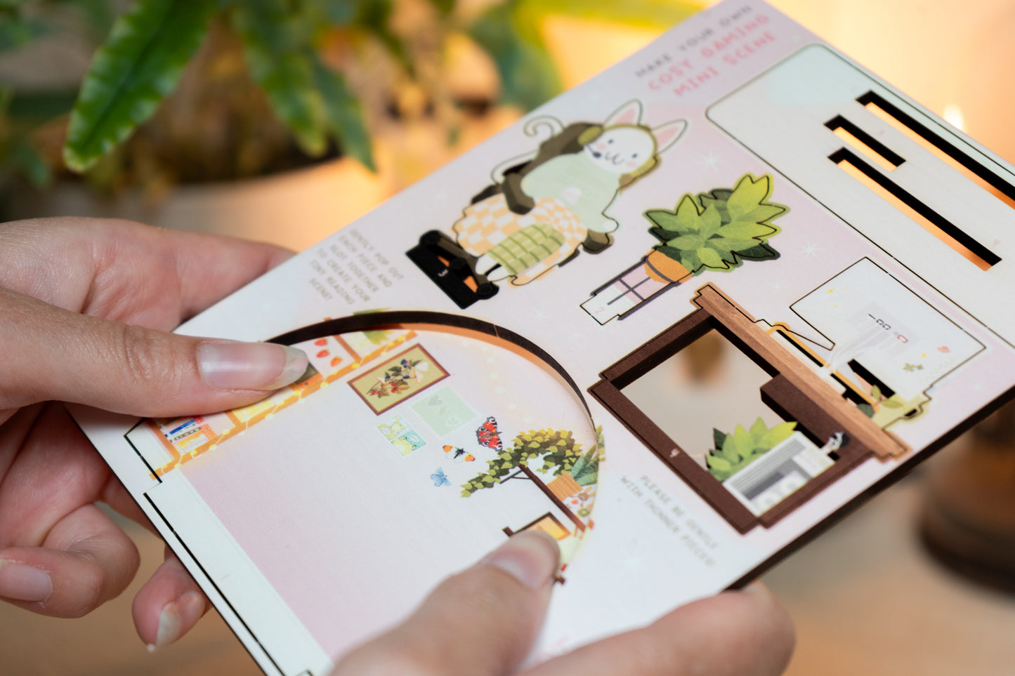 GAMING DESK COSY HOBBIES POP OUT CARD - PERSONALISABLE