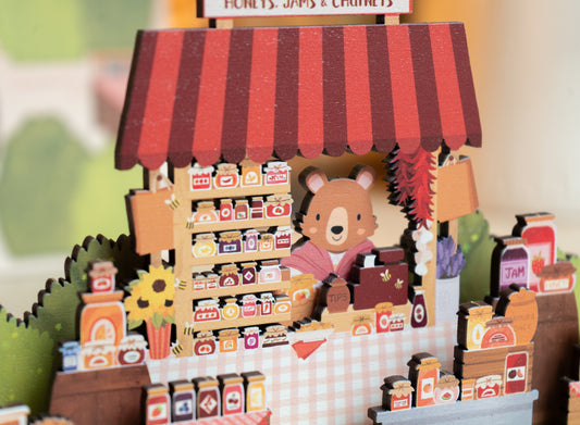 TINY FARMER'S MARKET - BEAR'S JAMS & JELLIES DESK COMPANION