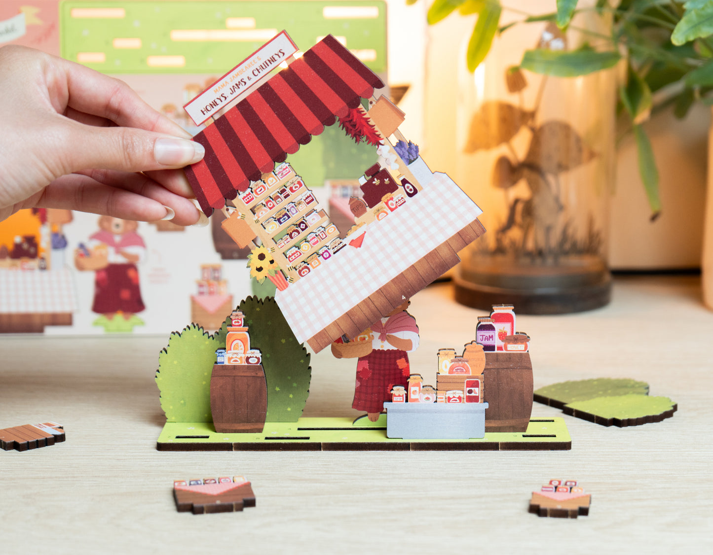 TINY FARMER'S MARKET - BEAR'S JAMS & JELLIES DESK COMPANION