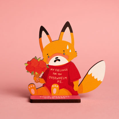 MY FEELINGS FOR YOU OVERWHELM ME FOX MINI POP OUT CARD