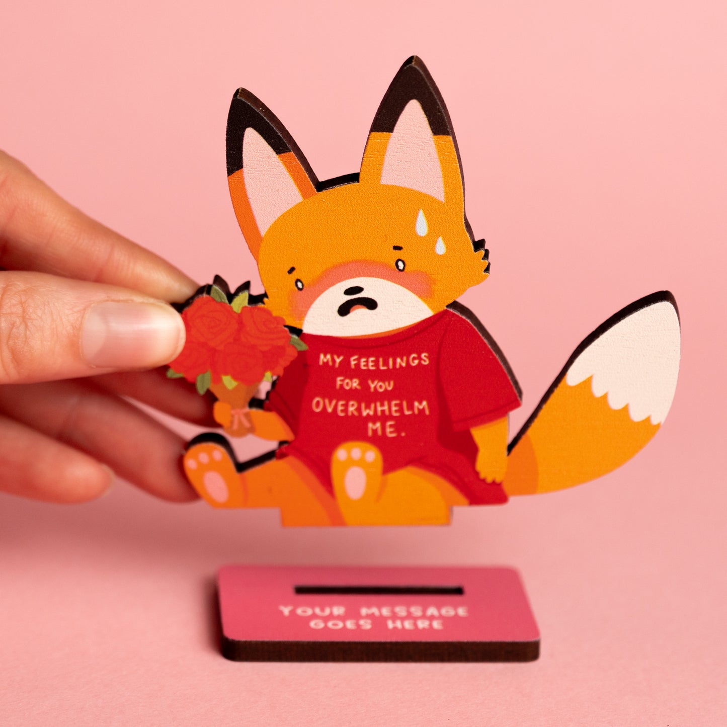 MY FEELINGS FOR YOU OVERWHELM ME FOX MINI POP OUT CARD