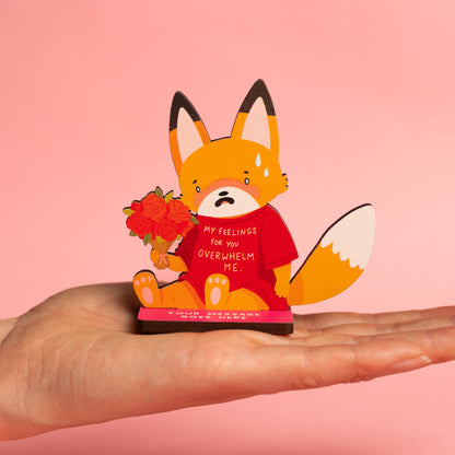 MY FEELINGS FOR YOU OVERWHELM ME FOX MINI POP OUT CARD