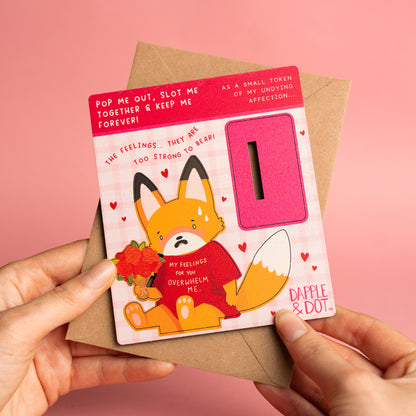 MY FEELINGS FOR YOU OVERWHELM ME FOX MINI POP OUT CARD